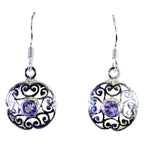 Amethyst-Korean-Lili-Solitaire-Dangle-Purple-92.5-Silver-Earring