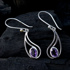 Amethyst-Italian-Lucy-Solitaire-Dangle-Purple-Silver-Earring