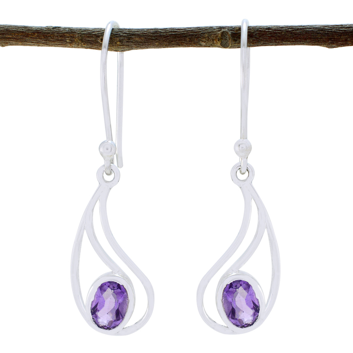 Amethyst-Italian-Lucy-Solitaire-Dangle-Purple-Silver-Earring