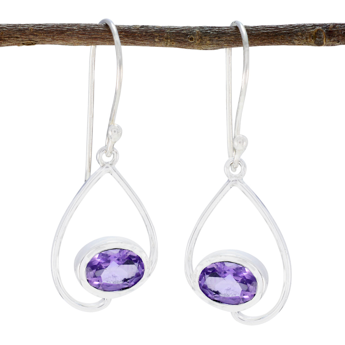 Amethyst-Middle-Eastern-Luna-Solitaire-Dangle-Purple-Silver-Earring