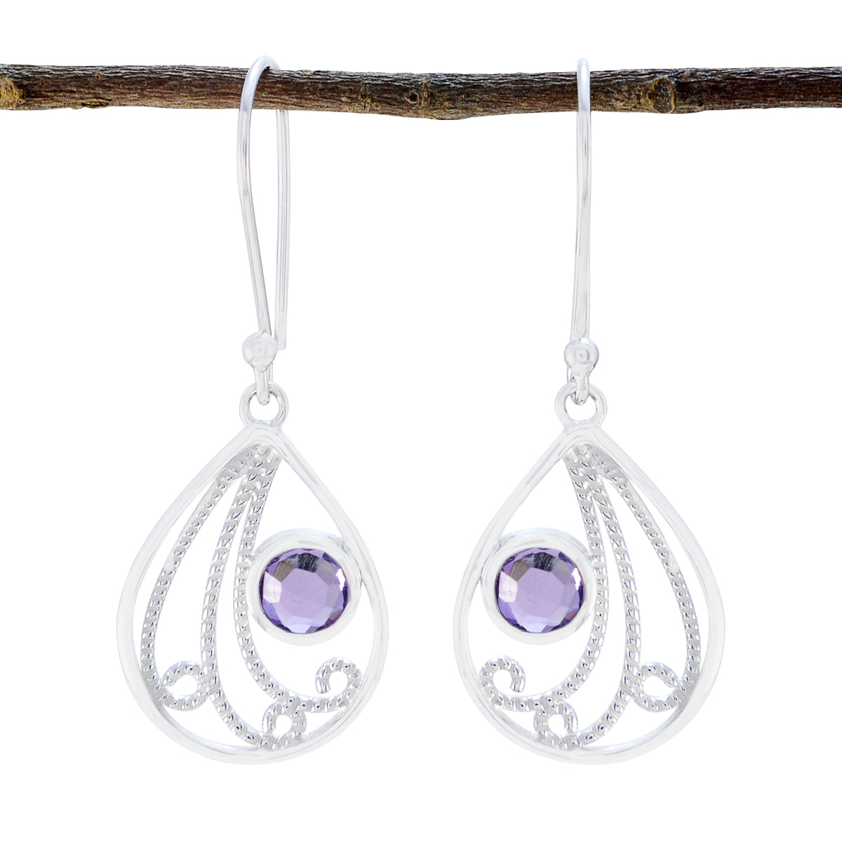 Amethyst-Russian-Yasmin-Solitaire-Dangle-Purple-92.5-Silver-Earring