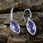Amethyst-Mexican-Marie-Solitaire-Dangle-Purple-925-Silver-Earring