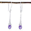 Amethyst-Spanish-Maya-Solitaire-Dangle-Purple-92.5-Silver-Earring