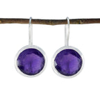 Amethyst-Italian-Freya-Solitaire-Dangle-Purple-Silver-Earring