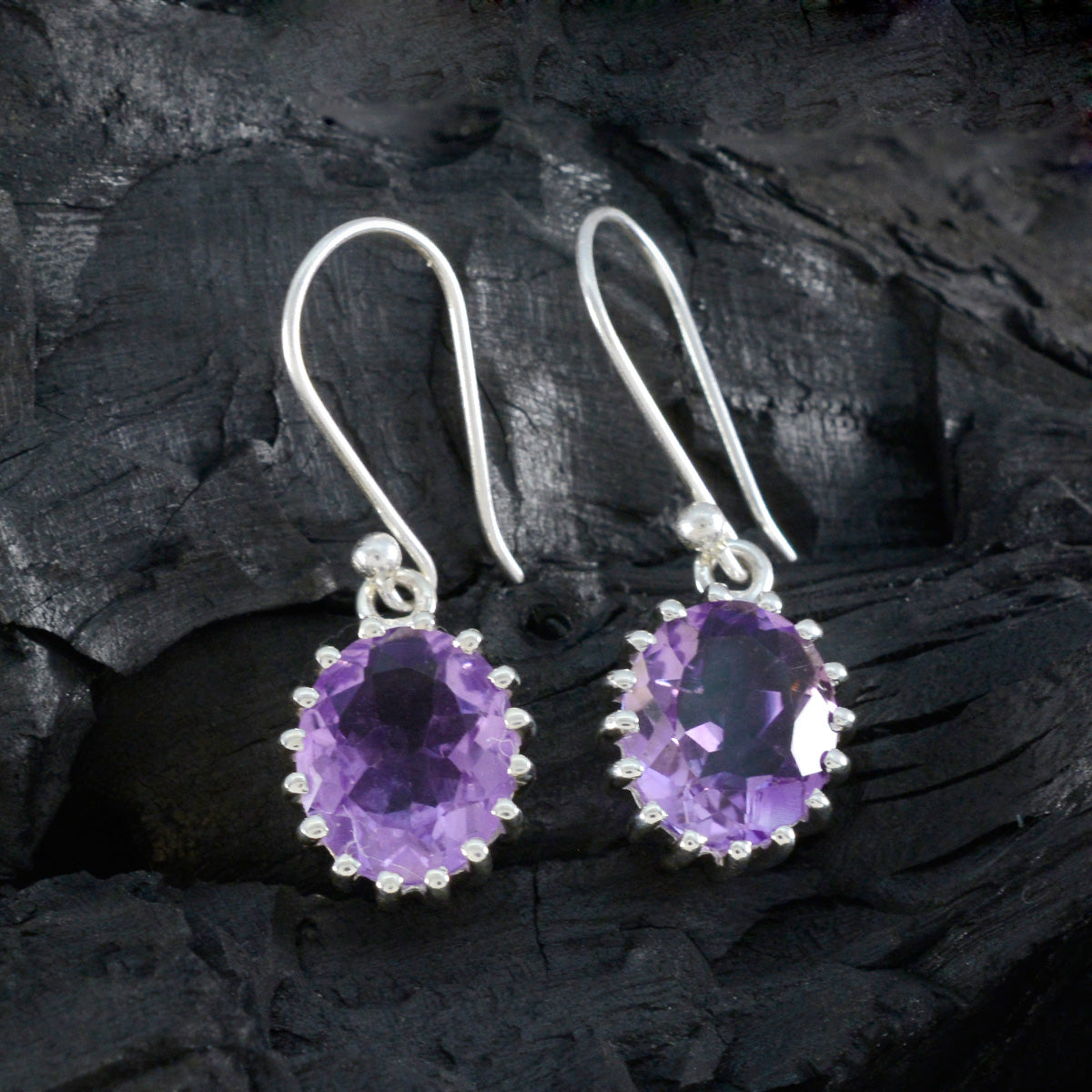 Amethyst-Australian-Grace-Solitaire-Dangle-Purple-92.5-Silver-Earring