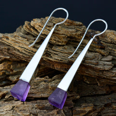 Amethyst-American-Zoey-Solitaire-Dangle-Purple-92.5-Silver-Earring