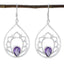 Amethyst-French-Mila-Solitaire-Dangle-Purple-Sterling-Silver-Earring