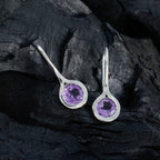 Amethyst-Latin-American-Hanna-Solitaire-Dangle-Purple-925-Sterling-Silver-Earring