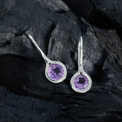 Amethyst-Lateinamerika-Hanna-Solitär-Ohrhänger-Lila-925-Sterling-Silber
