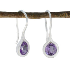 Amethyst-Lateinamerika-Hanna-Solitär-Ohrhänger-Lila-925-Sterling-Silber