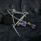 Amethyst-German-Natalie-Solitaire-Dangle-Purple-Silver-Earring