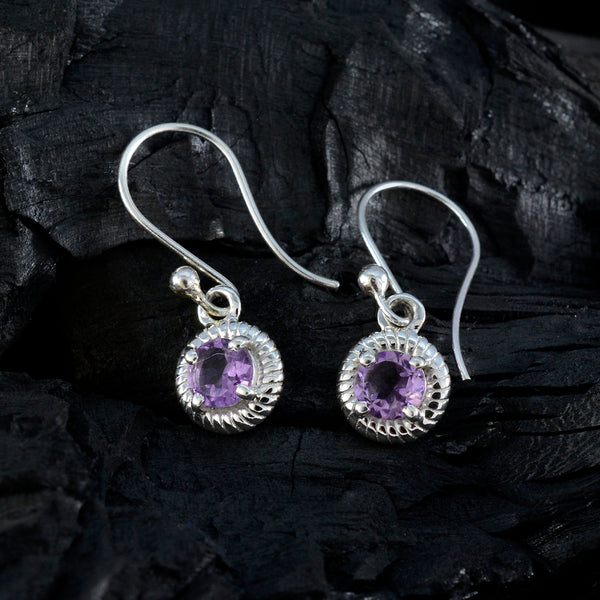 Amethyst-African-Nella-Solitaire-Stud-Purple-925-Sterling-Silver-Earring