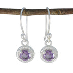 Amethyst-African-Nella-Solitaire-Stud-Purple-925-Sterling-Silver-Earring