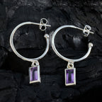 Amethyst-American-Sarah-Solitaire-Dangle-Purple-Silver-Earring