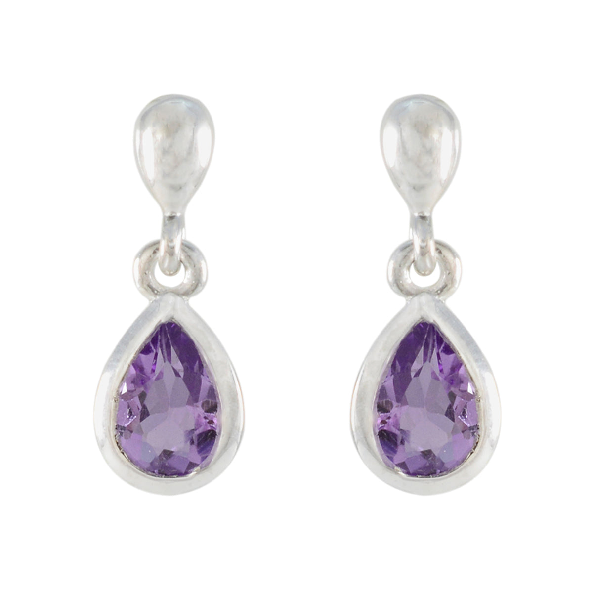 Amethyst-German-Yasmin-Solitaire-Stud-Purple-Sterling-Silver-Earring メイン画像