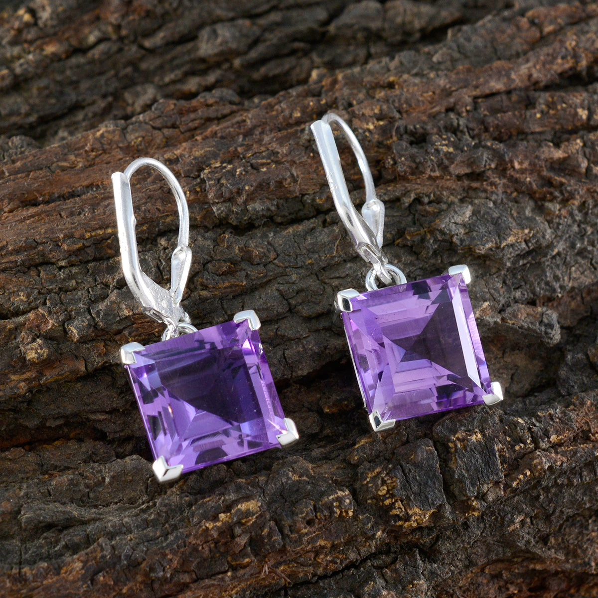 Amethyst-Moroccan-Ling-Solitaire-Dangle-Purple-Silver-Earring