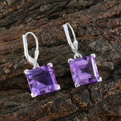 Amethyst-Moroccan-Ling-Solitaire-Dangle-Purple-Silver-Earring