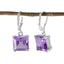 Amethyst-Moroccan-Ling-Solitaire-Dangle-Purple-Silver-Earring