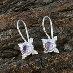 Amethyst-Korean-Penelope-Solitaire-Dangle-Purple-925-Sterling-Silver-Earring