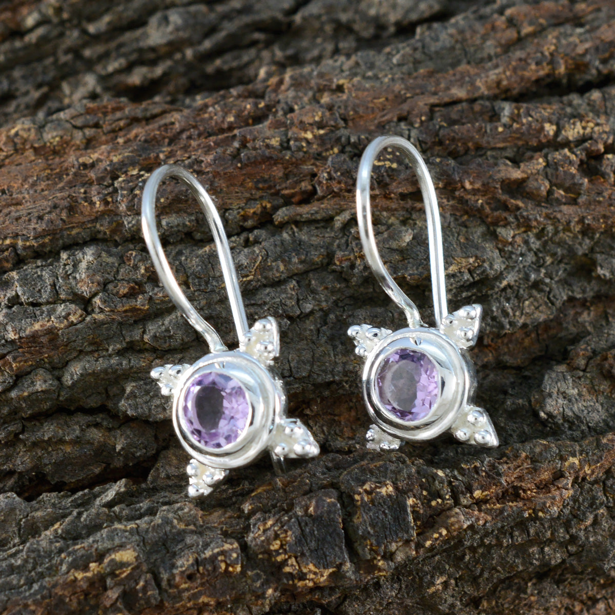 Amethyst-Korean-Penelope-Solitaire-Dangle-Purple-925-Sterling-Silver-Earring