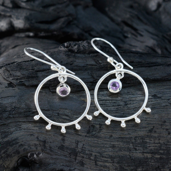 Amethyst-Japanese-Riley-Solitaire-Dangle-Purple-Silver-Earring
