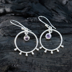 Amethyst-Japanese-Riley-Solitaire-Dangle-Purple-Silver-Earring