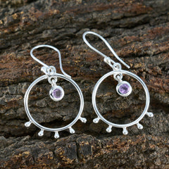 Amethyst-Japanese-Riley-Solitaire-Dangle-Purple-Silver-Earring