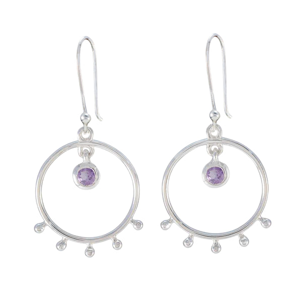 Amethyst-Japanese-Riley-Solitaire-Dangle-Purple-Silver-Earring