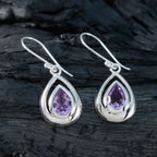 Amethyst-African-Yuna-Solitaire-Dangle-Purple-Silver-Earring