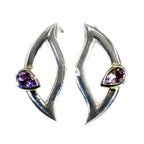 Amethyst-Middle-Eastern-Scarlett-Solitaire-Stud-Purple-Silver-Earring