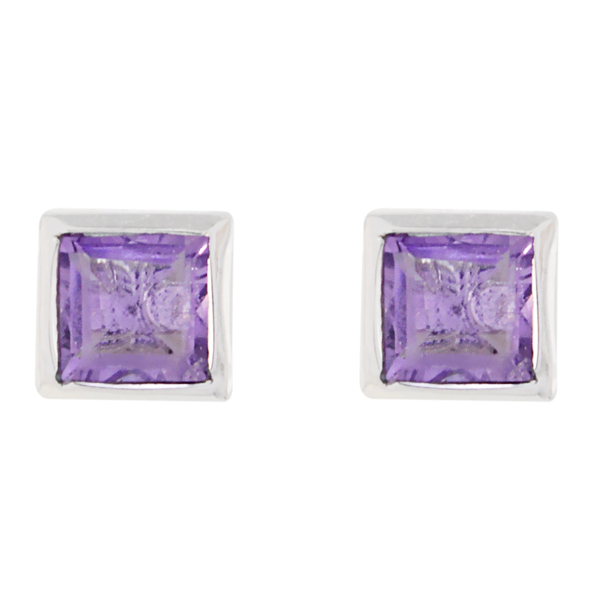 Amethyst-Spanish-Sophia-Solitaire-Stud-Purple-925-Sterling-Silver-Earring Huvudsaklig produktbild
