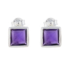 Amethyst-French-Teresa-Solitaire-Stud-Purple-Silver-Earring
