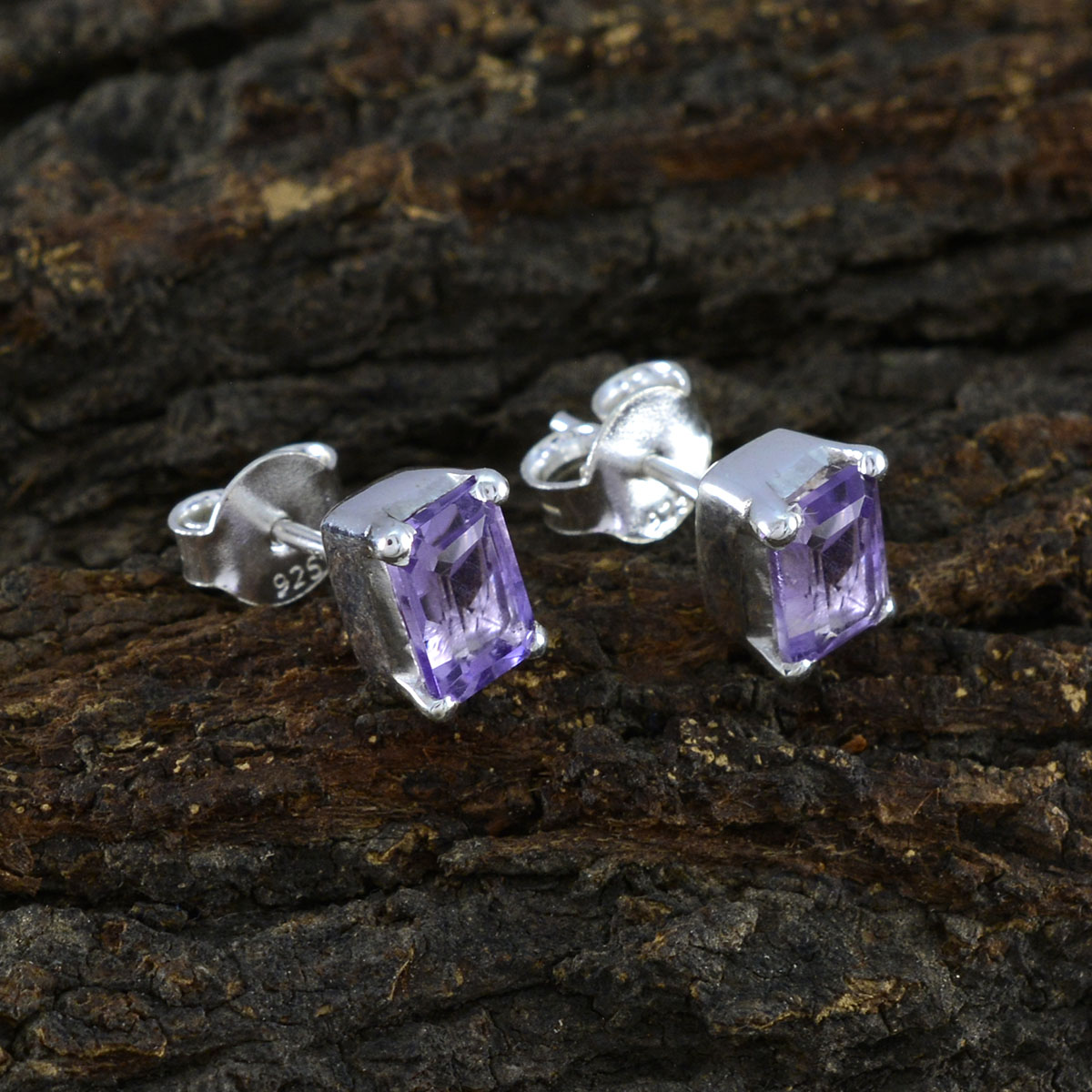 Amethyst-German-Tereza-Solitaire-Stud-Purple-92.5-Silver-Earring