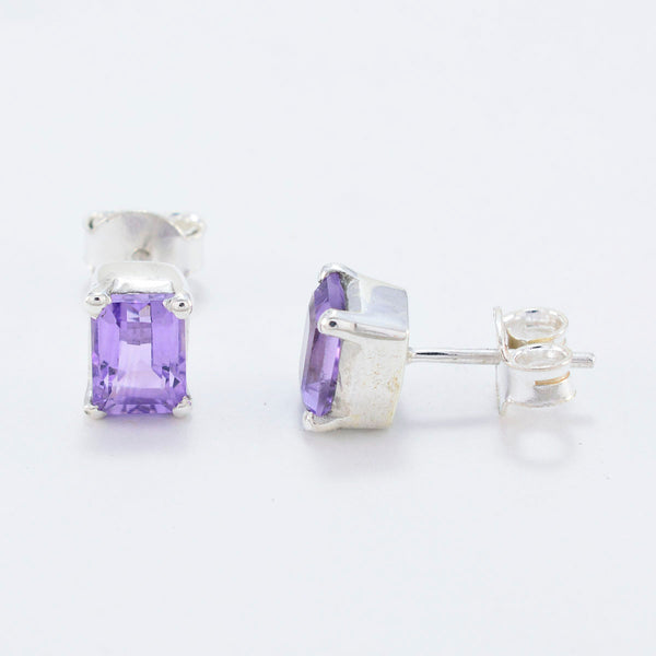 Amethyst-German-Tereza-Solitaire-Stud-Purple-92.5-Silver-Earring