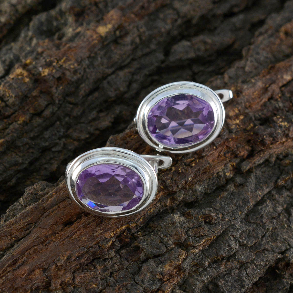 Amethyst-Egyptian-Yasmine-Solitaire-Stud-Purple-Sterling-Silver-Earring