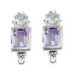 Amethyst-American-Zoe-Solitaire-Stud-Purple-Silver-Earring