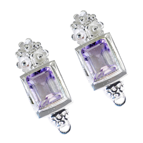 Amethyst-American-Zoe-Solitaire-Stud-Purple-Silver-Earring