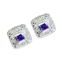 Amethyst-Korean-Zoey-Solitaire-Stud-Purple-925-Silver-Earring