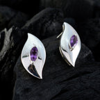 Amethyst-Japanese-Aiko-Solitaire-Stud-Purple-925-Sterling-Silver-Earring