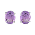 Amethyst-Russian-María-Solitaire-Stud-Purple-92.5-Silver-Earring