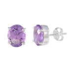 Amethyst-Russian-María-Solitaire-Stud-Purple-92.5-Silver-Earring
