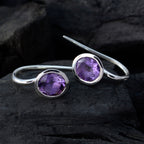 Amethyst-Japanese-Ana-Solitaire-Stud-Purple-Sterling-Silver-Earring
