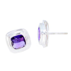 Amethyst-Middle-Eastern-Emi-Solitaire-Stud-Purple-Sterling-Silver-Earring