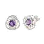 Amethyst-Mexican-Eun-ji-Solitaire-Stud-Purple-Sterling-Silver-Earring
