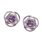 Amethyst-Mexican-Eun-ji-Solitaire-Stud-Purple-Sterling-Silver-Earring