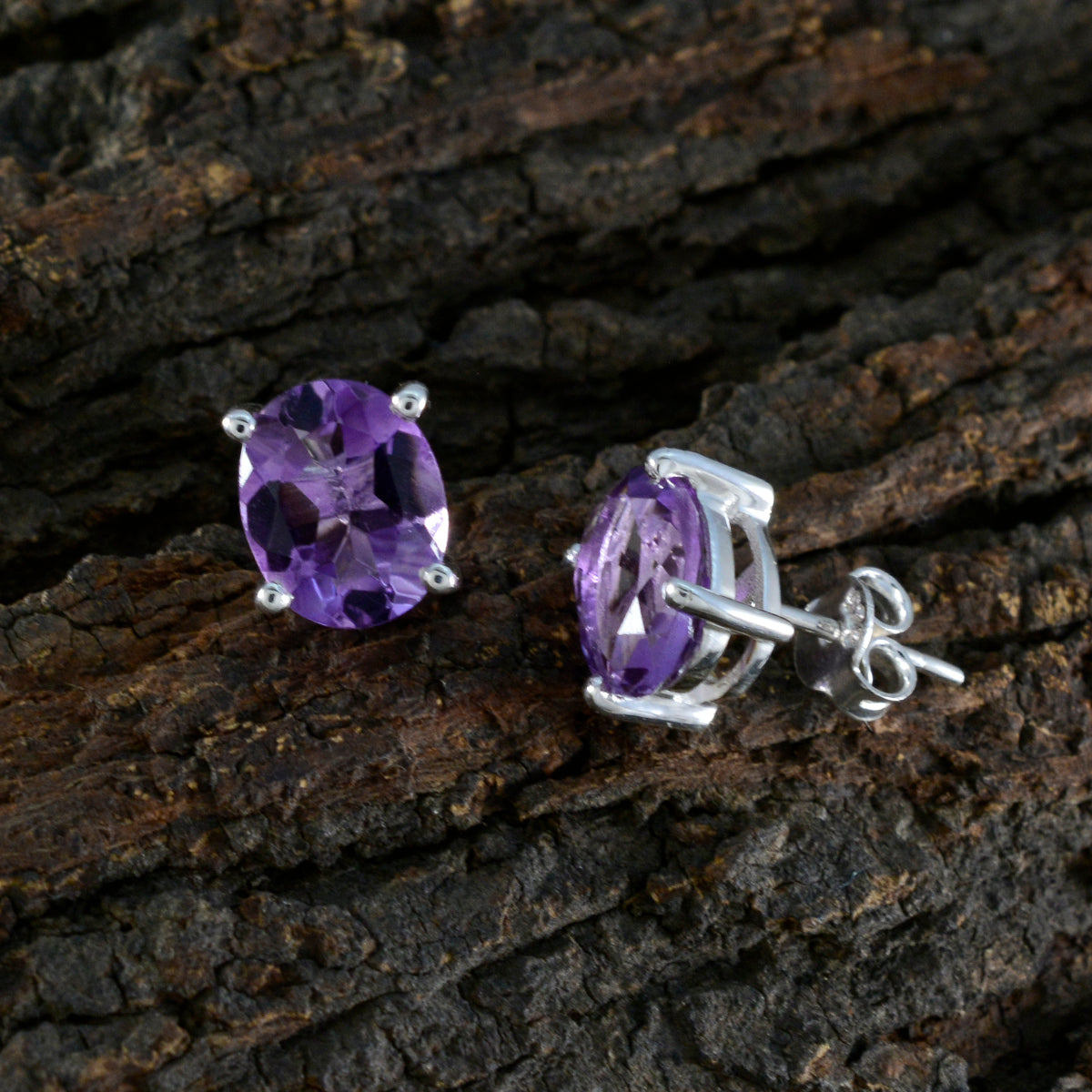 Amethyst-Spanish-Hana-Solitaire-Stud-Purple-925-Silver-Earring