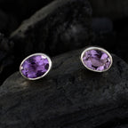 Amethyst-Latin-American-Haruka-Solitaire-Stud-Purple-92.5-Silver-Earring