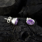 Amethyst-French-Hina-Solitaire-Stud-Purple-925-Silver-Earring