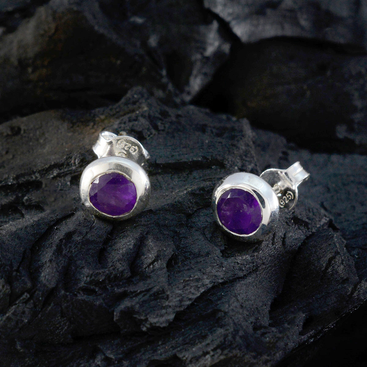 Amethyst-African-Hye-jin-Solitaire-Stud-Purple-925-Sterling-Silver-Earring