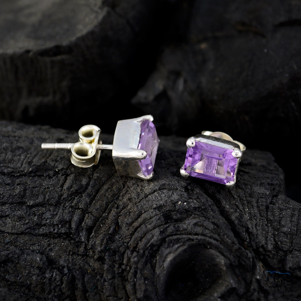 Amethyst-Moroccan-Daniela-Solitaire-Stud-Purple-925-Silver-Earring